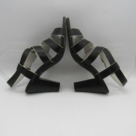 Christian Siriano for Payless Sandals Women's Sz 7 Strappy Slingback Black Heels - Picture 5 of 9